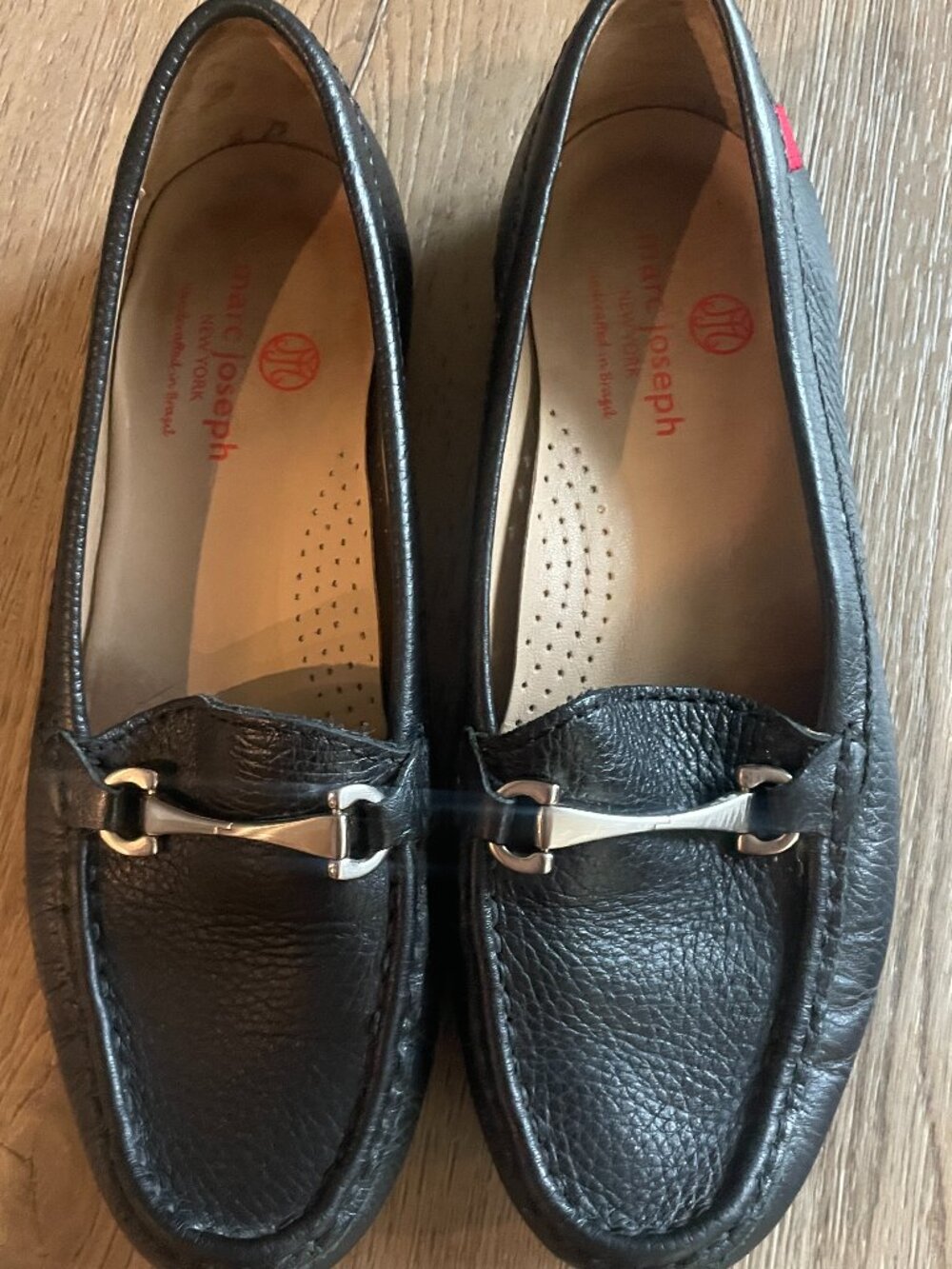 Marc Joseph New York Richmond St Women's Black Leather Loafers 7.5!
